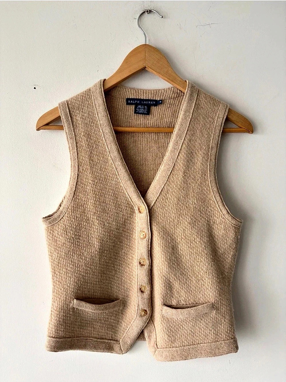 Ralph Lauren Wool Cashmere Knit Vest Size Medium